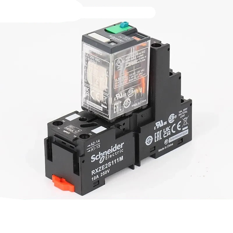Schneider RXM3 Relay, RXM3AB2BD, RXM3AB2P7, RXM3AB2B7, 11 Pin Relay, 3NO3NC Relay, 3 Open 3 Closed Relay, Intermediate Relay, Plug-in Relay, Miniature Relay, DC24V Relay, AC230V Relay, AC24V Relay, Relay with LED Indicator, Relay with Test Button, Schneider RXM3, Industrial Control Relay, RXZE2S111M Socket Compatible
