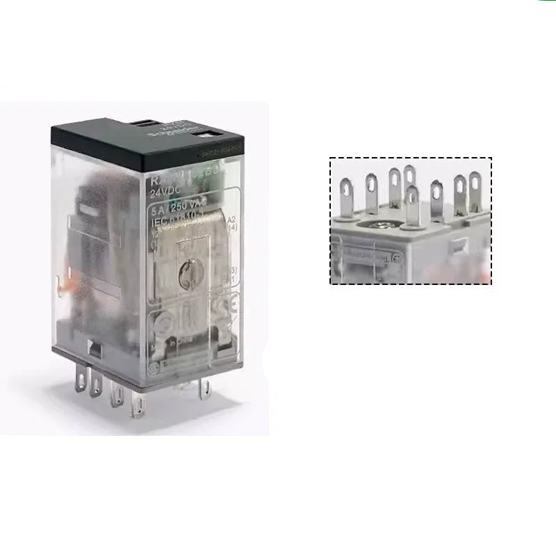 Schneider RXM Relay, Miniature Plug-in Relay, Intermediate Relay, 8 Pin Relay, 14 Pin Relay, 2NO2NC Relay, 4NO4NC Relay, DC12V/24V Relay, AC24V/230V Relay, 5A/12A/3A/6A Relay, RXM2LB2BD, RXM4AB2P7, Relay with LED Indicator, Relay with Test Button, Industrial Automation Relay, PLC Control Relay, Schneider Replacement Relay