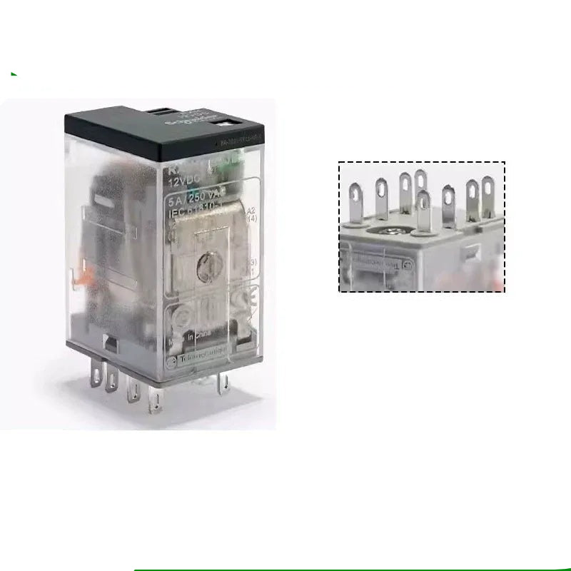 Schneider RXM Relay, Miniature Plug-in Relay, Intermediate Relay, 8 Pin Relay, 14 Pin Relay, 2NO2NC Relay, 4NO4NC Relay, DC12V/24V Relay, AC24V/230V Relay, 5A/12A/3A/6A Relay, RXM2LB2BD, RXM4AB2P7, Relay with LED Indicator, Relay with Test Button, Industrial Automation Relay, PLC Control Relay, Schneider Replacement Relay