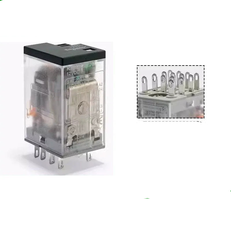 Schneider RXM Relay, Miniature Plug-in Relay, Intermediate Relay, 8 Pin Relay, 14 Pin Relay, 2NO2NC Relay, 4NO4NC Relay, DC12V/24V Relay, AC24V/230V Relay, 5A/12A/3A/6A Relay, RXM2LB2BD, RXM4AB2P7, Relay with LED Indicator, Relay with Test Button, Industrial Automation Relay, PLC Control Relay, Schneider Replacement Relay