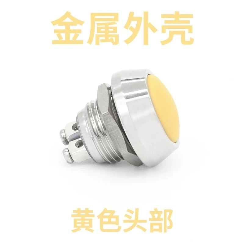 12mm spherical yellow head button,big dome momentary switch,screw foot push button,Oxidized Black button,power start button