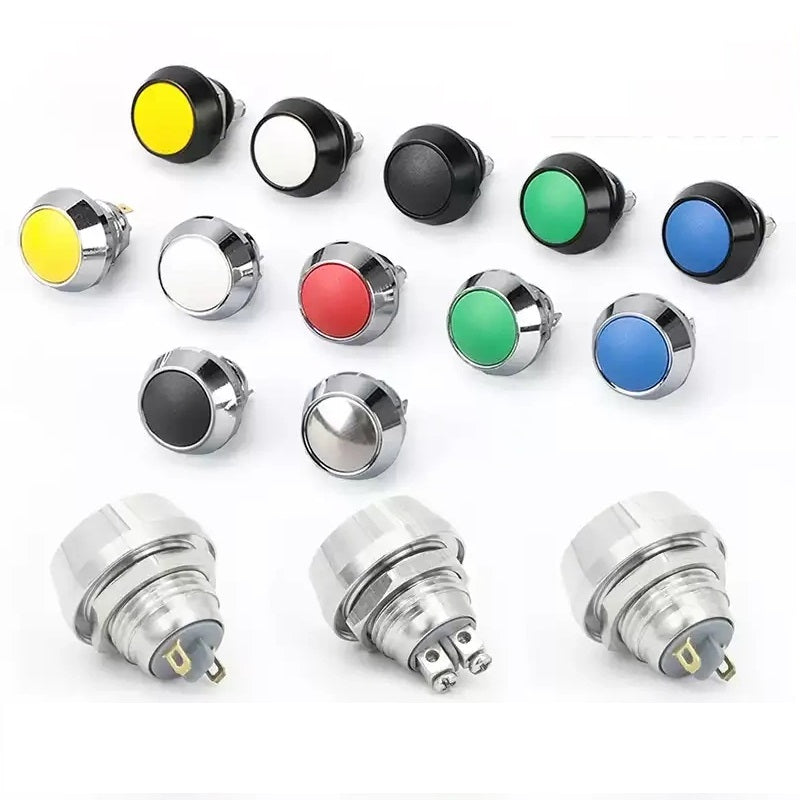 12mm spherical head button,big dome momentary switch,colorful top metal button,screw foot push button,pin terminal switch,silver contact button,ip65 waterproof metal button,1NO momentary switch,1NO1NC metal button,oxidized black button,nickel?€?plated brass button,power start button,point?€?to?€?point control key,compact industrial button,2A rated metal switch
