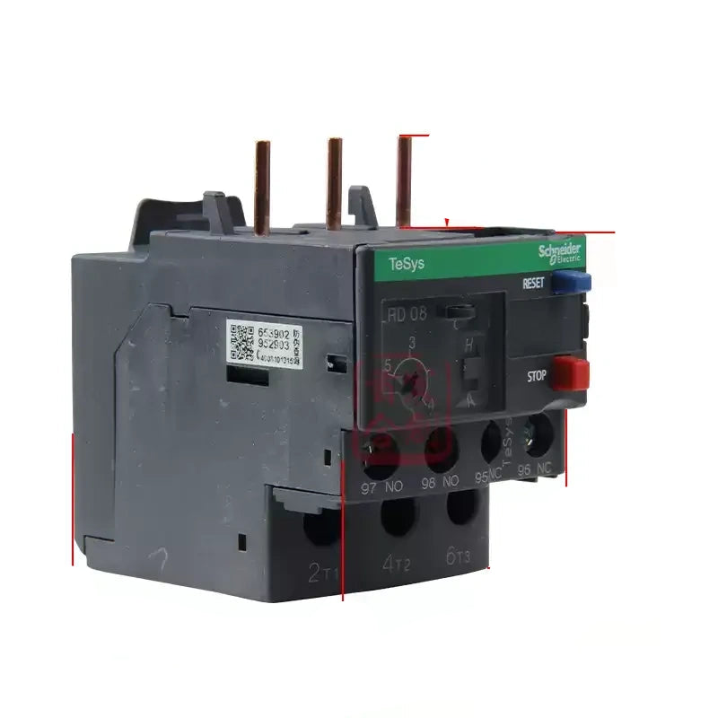 Schneider thermal overload relay, LRD relay, LRD01C, LRD02C, LRD03C, LRD05C, LRD06C, LRD07C, LRD08C, LRD10C, LRD12C, LRD14C, LRD16C, LRD21C, LRD22C, LRD32C, LRD35C, LRD3353C, LRD3355C, LRD3357C, LRD3359C, LRD3361C, LRD3363C, LRD3365C, motor overload protection relay, 3-pole thermal relay, Schneider motor protection relay, for LC1D contactor, 0.1A-80A thermal relay, 690V overload relay, industrial thermal relay