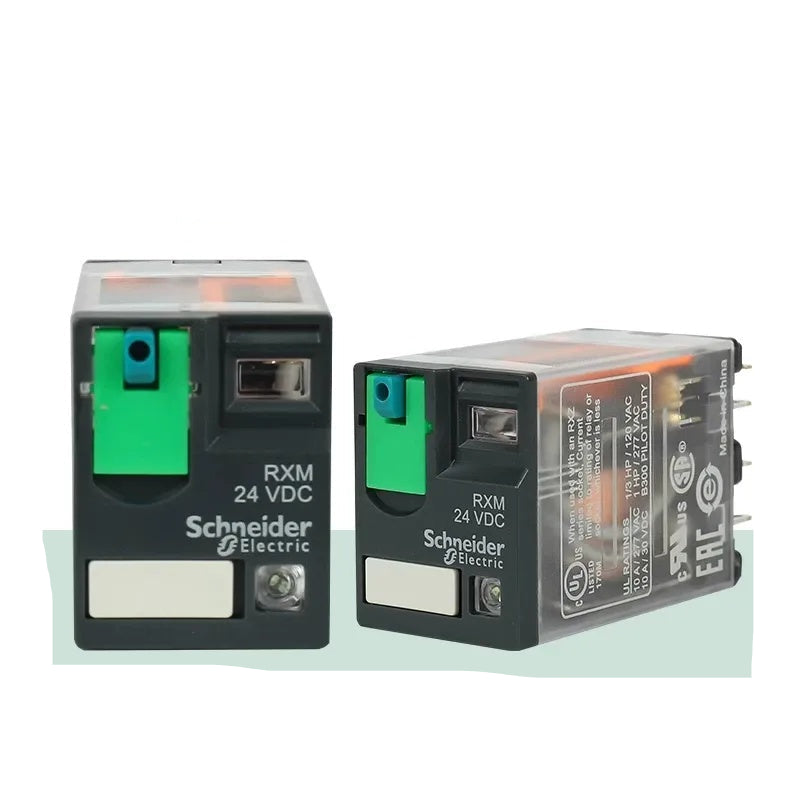 Schneider RXM3 Relay, RXM3AB2BD, RXM3AB2P7, RXM3AB2B7, 11 Pin Relay, 3NO3NC Relay, 3 Open 3 Closed Relay, Intermediate Relay, Plug-in Relay, Miniature Relay, DC24V Relay, AC230V Relay, AC24V Relay, Relay with LED Indicator, Relay with Test Button, Schneider RXM3, Industrial Control Relay, RXZE2S111M Socket Compatible