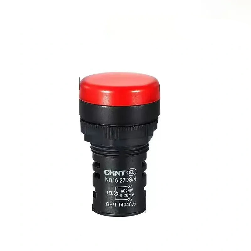chint nd16-22ds RED led indicator light,22mm panel pilot lamp 
