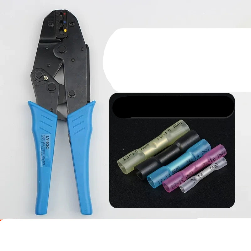 heat shrink butt connector, waterproof wire splice terminal, BHT butt terminal, insulated crimp connector, automotive wire joint, electrical cable butt splice, assorted butt connectors, AWG26-10 wire connector