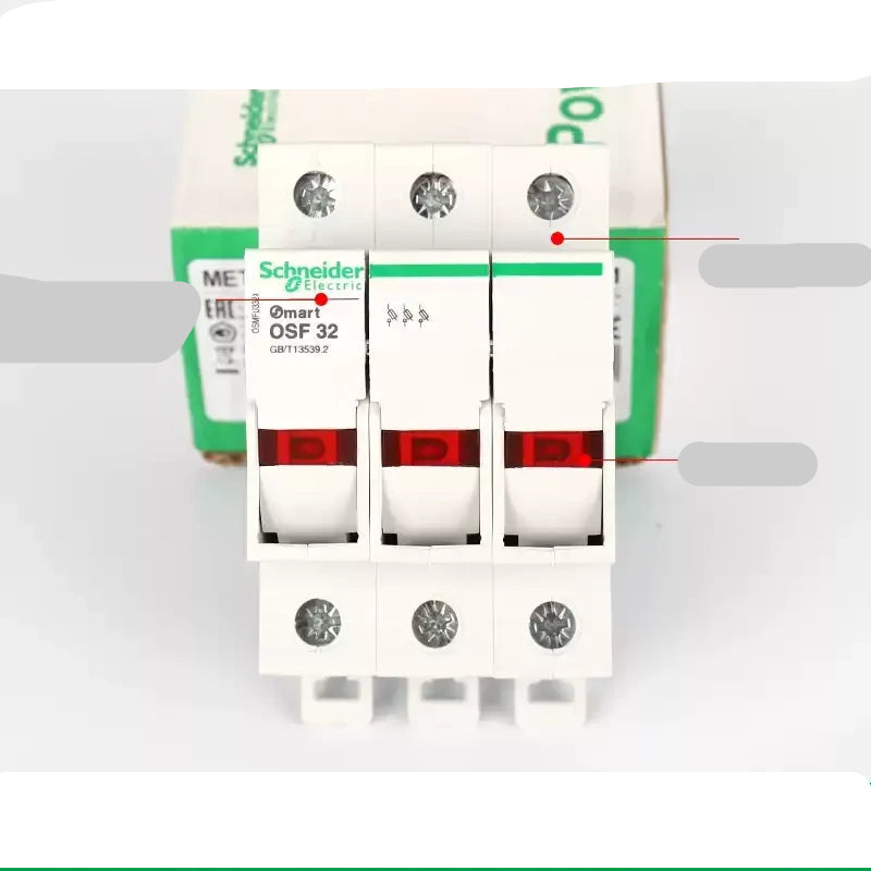 Schneider OSMFU ,Fuse Holder ,DIN Rail Fuse Holder, 32A Fuse Holder ,63A Fuse Holder ,Fuse Base ,Over current Protection, Electrical Safety ,CHINT Fuse Link ,10x38mm Fuse, 14x51mm Fuse