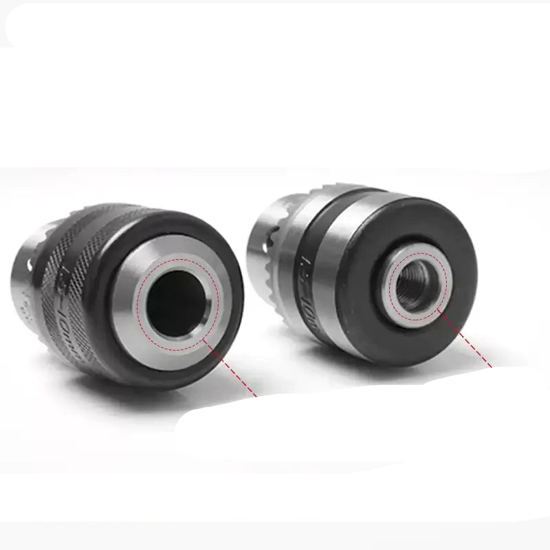 drill chuck, key type steel drill chuck, B12 B16 taper drill chuck, 1/2 3/8 threaded drill chuck, bench drill chuck replacement, hand drill bit holder, all metal heavy duty chuck