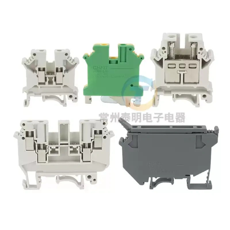 CHNT JCUK Series DIN Rail Terminal Block 2.5N-35N Earth/Fuse Terminal