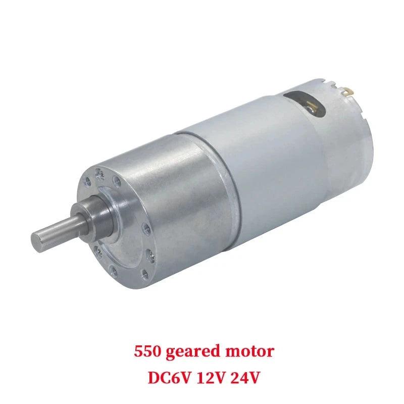 JGB37-550 DC 12V Gear Motor High Torque Max 35KG.CM High Power All MetalGearbox Reducer Speed 18rpm-2300rpm