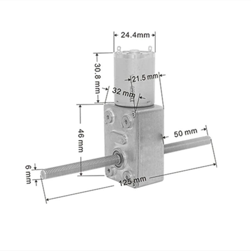 JGY 370 DC Motor 6V 12V 24V Gear Double Shaft M6 Length 50mm Electric 12 V Volt Reversed Mini Motors