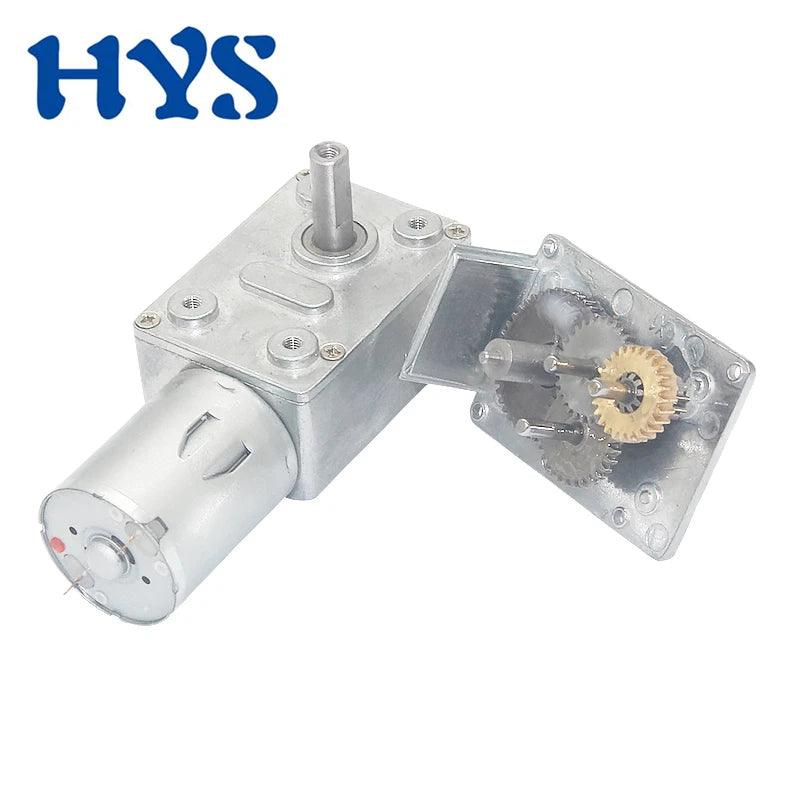 JGY370 DC6V/12V24V 6RPM to 210RPM High Torque Speed Reducer Metal Worm Gear Box Motors PWM Forward Reversible Low Speed