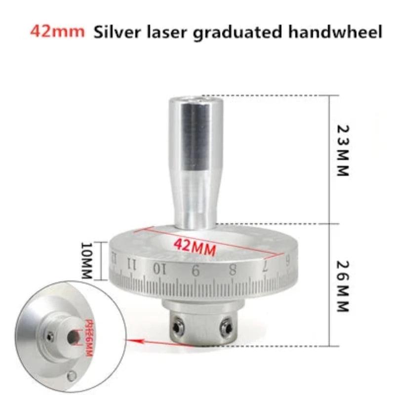 Lathe Laser Engraving with Scale Handle Hand Wheel Sliding Table Metal Circle Hand Wheel Inner Diameter 6mm/8mm/10mm/12mm