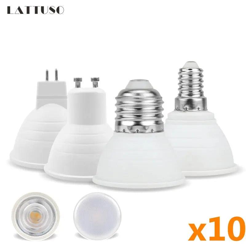 LATTUSO- 10Pcs/Lot GU10 MR16 Led Bulb| E27 E14 Cold/Warm light optional - electrical center b2c