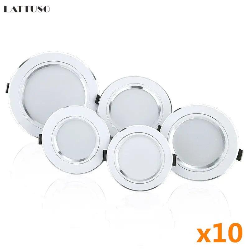 LATTUSO- 10pcs/lot LED Ceiling Lamp Downlight | 5W-18W Warm/White/Cold optional - electrical center b2c