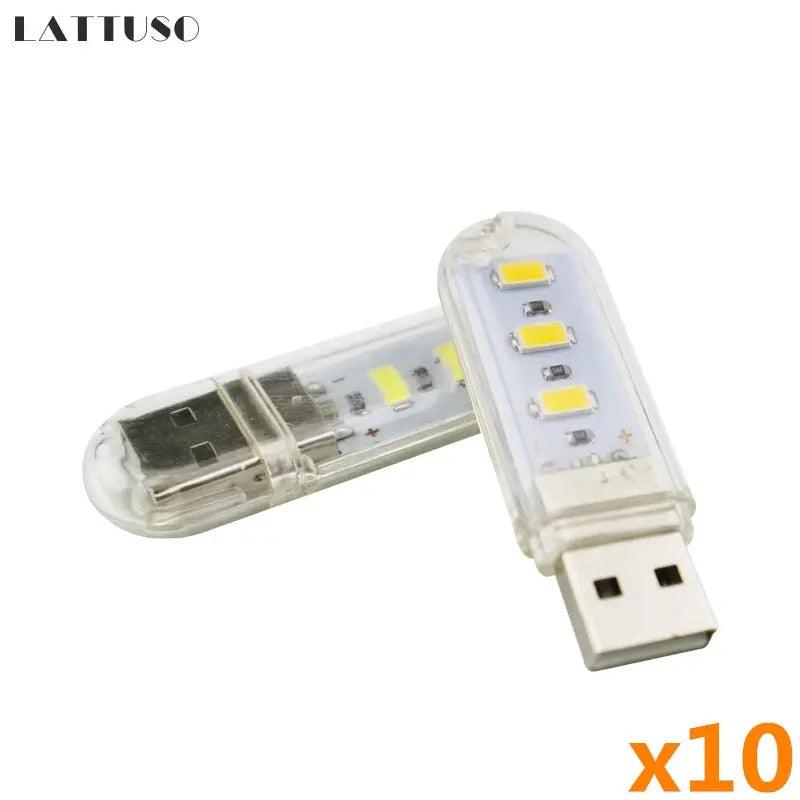 LATTUSO- 10pcs/lot Mini Emergency USB Light| Cold/Warm light optional - electrical center b2c