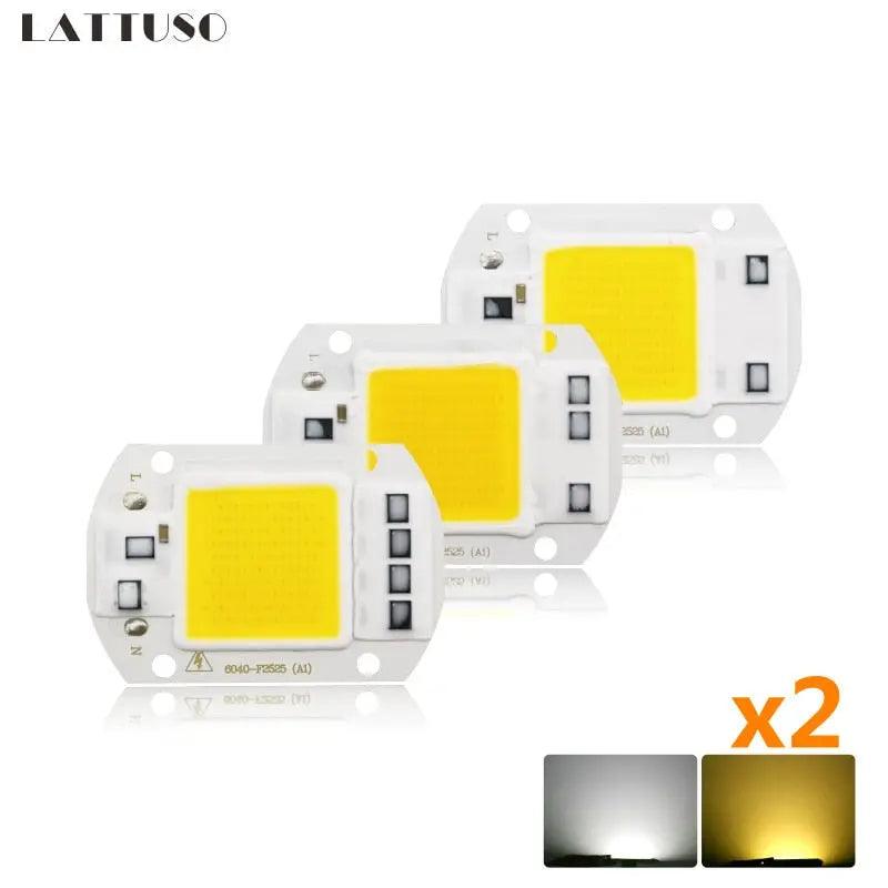 LATTUSO- 2pcs/lot LED COB Lamp Chip| 10W-50W Cold/Warm light optional - electrical center b2c