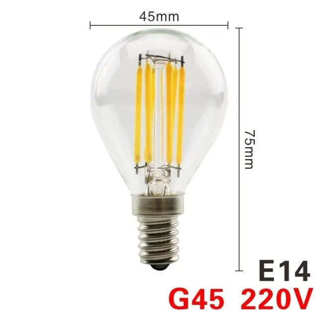 LATTUSO- 4pcs/lot LED Edison Bulb 220V /C35 A60 G80 G95 G125 optional - electrical center b2c