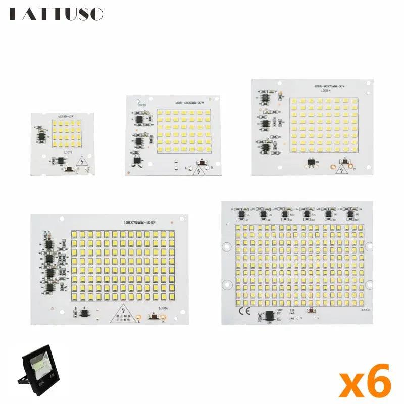 LATTUSO- 6pcs/lot Floodlight COB Chip SMD 2835 5730| 10W-100W optional - electrical center b2c