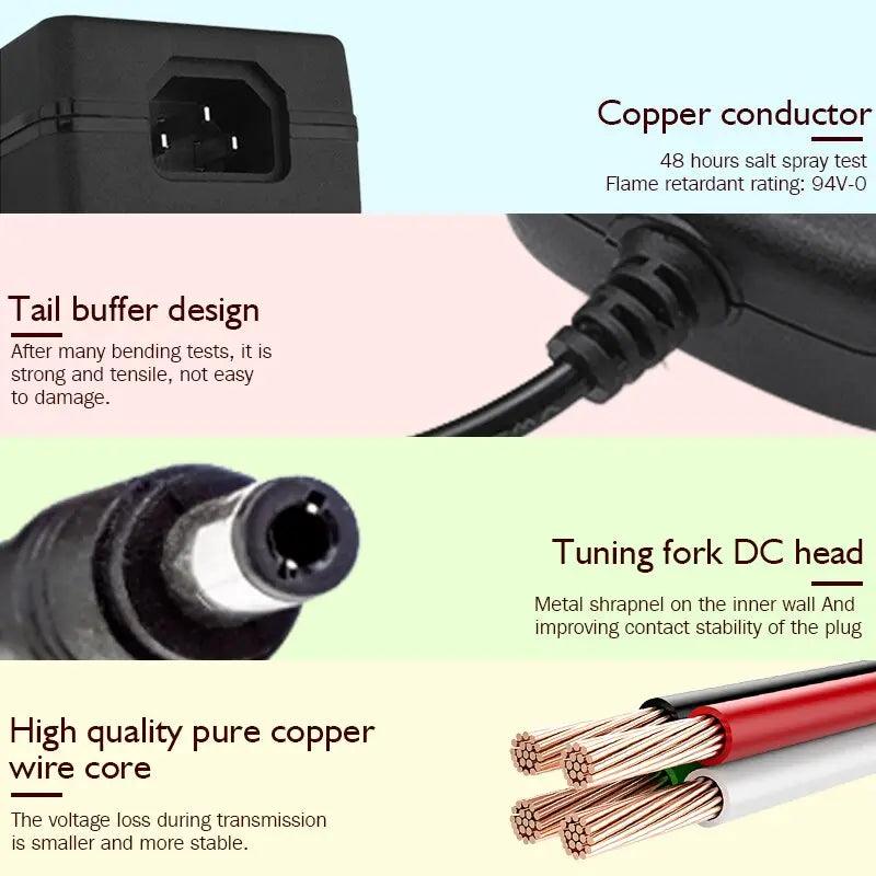 LATTUSO- DC24V Adapter Lighting Transformers| 1A-5A/ EU US AU UK Plug optional - electrical center b2c