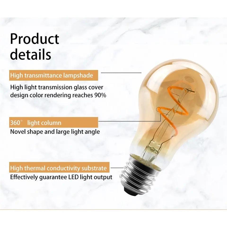 LATTUSO- LED- Filament Bulb Spiral Light/ 4W 2200K /C35 T45 optional - electrical center b2c