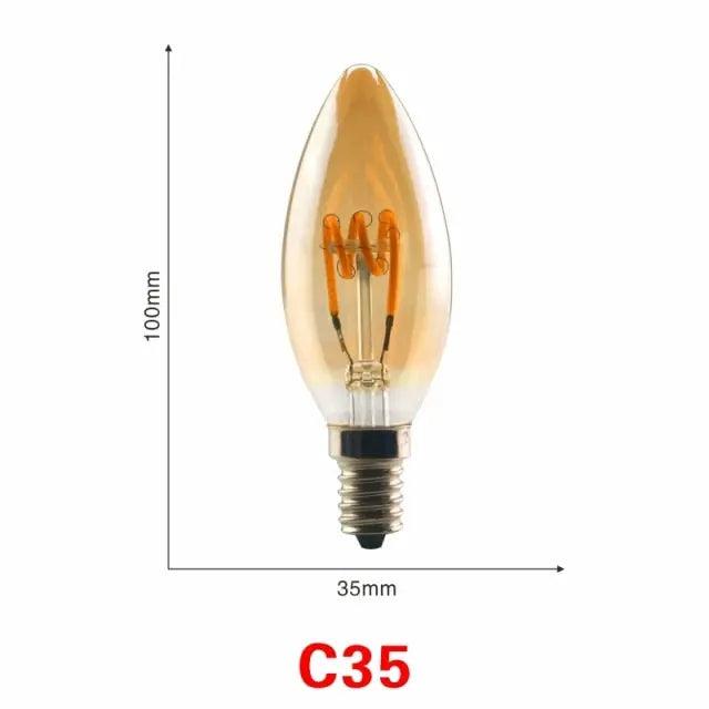 LATTUSO- LED- Filament Bulb Spiral Light/ 4W 2200K /C35 T45 optional - electrical center b2c