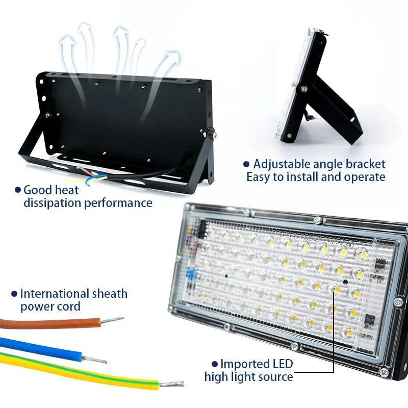 LATTUSO- Led Flood Light AC 240V Outdoor|  IP65 50W Cold/Warm Light optional - electrical center b2c