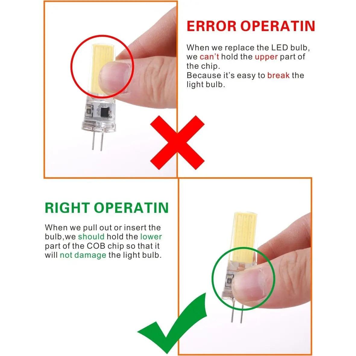 LATTUSO- LED Lamp COB LED|  for Crystal Chandelier Lights| G4 G9 E14 optional - electrical center b2c