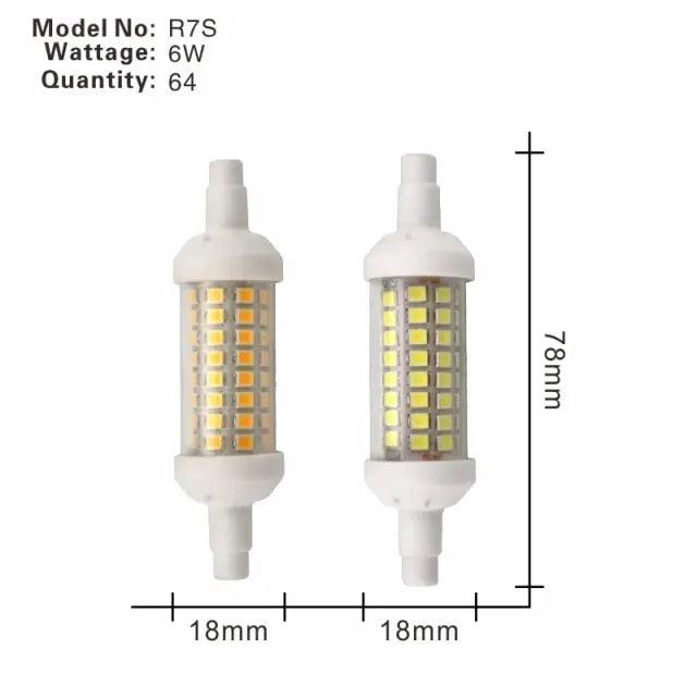 LATTUSO- R7S LED Lamp SMD 2835| 6W 9W 12W Cold/Warm light optional - electrical center b2c