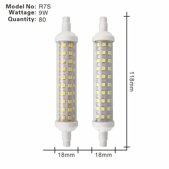 LATTUSO- R7S LED Lamp SMD 2835| 6W 9W 12W Cold/Warm light optional - electrical center b2c