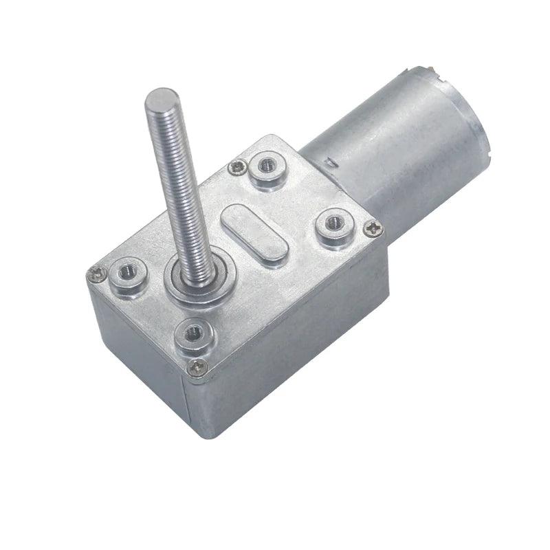 M6*50mm Output Lead Screw Shaft DC6V 12V 24V JGY370 Full Metal Turbo Worm Gearbox Reduction Gear Motor Worm Geared Motor 370