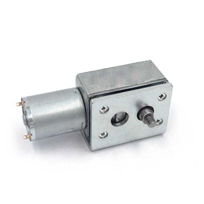 Metal Worm Gearbox DC Motor M5 Shaft 6V 12V 24V High Torque Speed Reducer 6RPM to 210RPM Motor Reversible Electric Engine JGY370