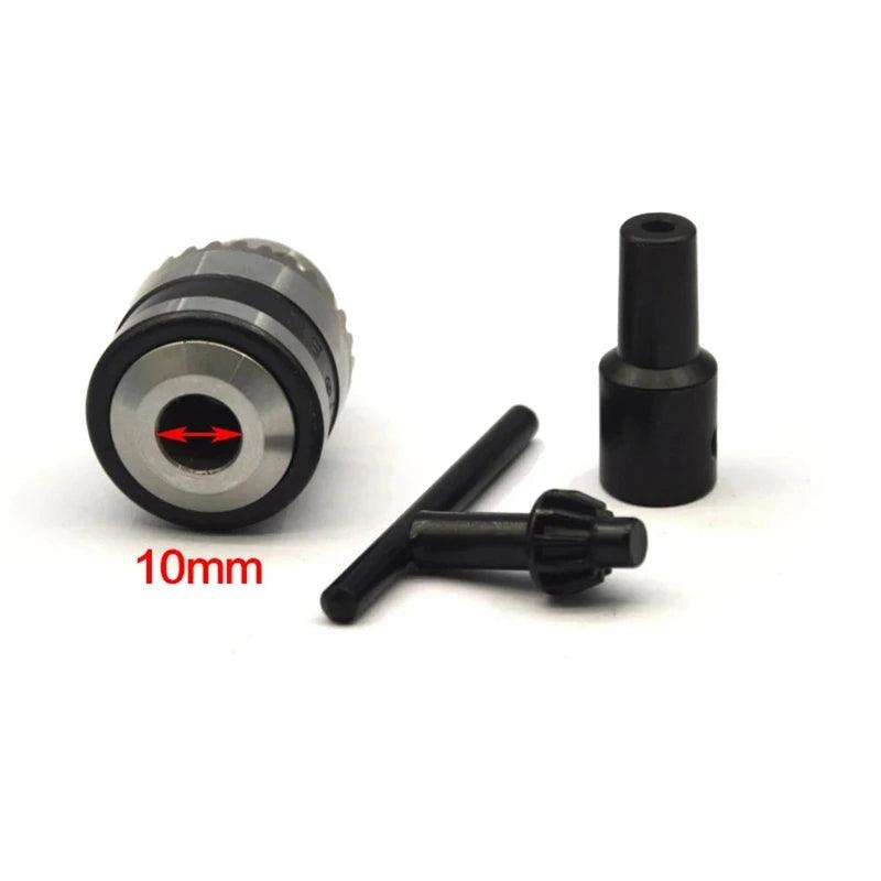 Mini Electric Drill Chuck 0.6-6mm Mount B10 Taper Connector Rod Motor Shaft Chuck For Drill With Adapter Key Wrench Power Tool