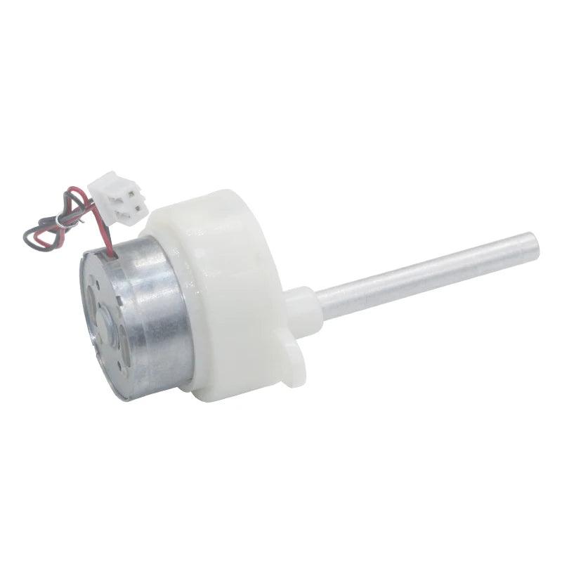 Mini Geared DC Motor 6V 4RPM Long Shaft 52mm Reversible Electric 6 Volt Robot Crafts Toy Advertising Light Boxes DC Motor JS30