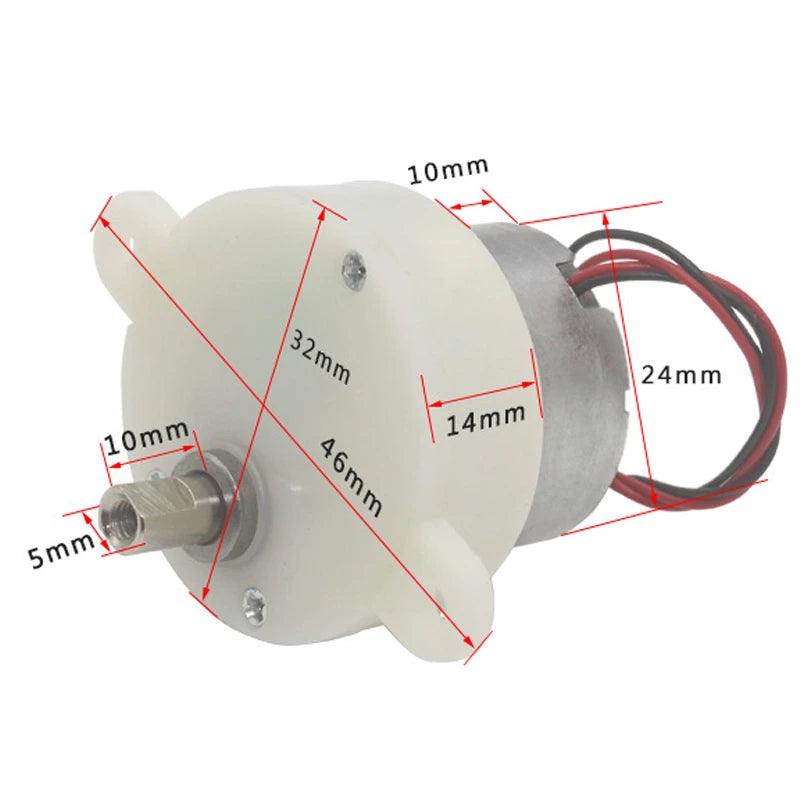 Mini Geared DC Motor 6V 5RPM/100RPM Reversible Small Electric 6 Volt Robot Crafts Toy Advertising Light Boxes DC Motor JS30