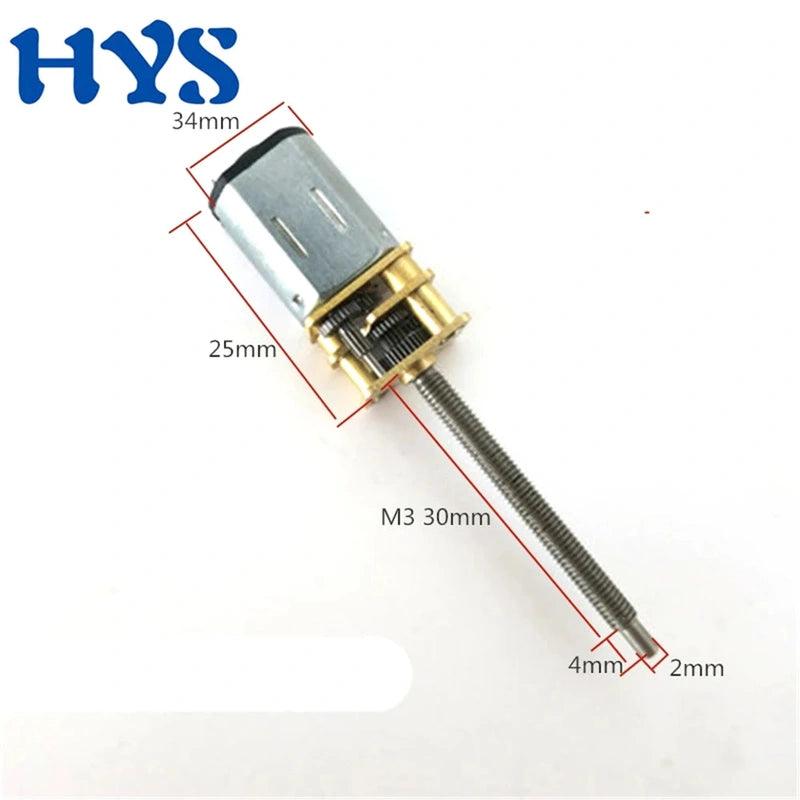 N20 M3 Thread 34mm Shaft 3V 6V 12V DC Gear Motor Low Speed 15/30/50/60/100/500/1000rpm Micro Machine Diy Part