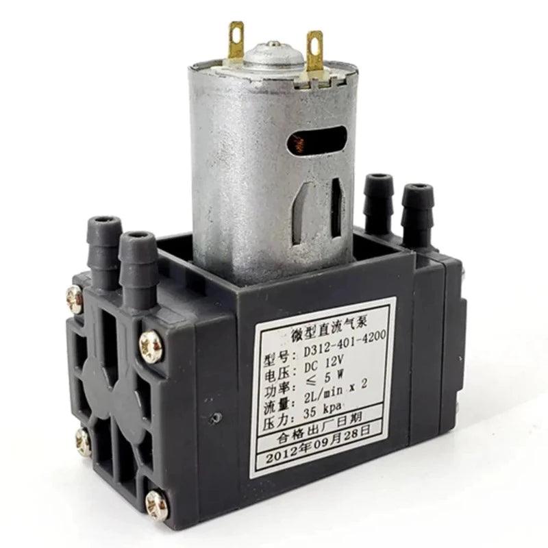 New Miniature Double-head DC Air Pump Vacuum Pump DC12V 385 Motor Negative Pressure Pump 5W Pomp