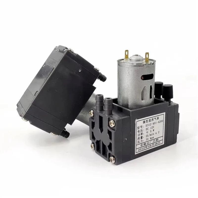 New Miniature Double-head DC Air Pump Vacuum Pump DC12V 385 Motor Negative Pressure Pump 5W Pomp