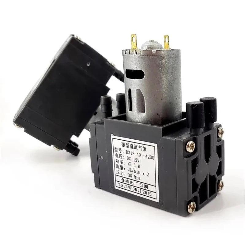 New Miniature Double-head DC Air Pump Vacuum Pump DC12V 385 Motor Negative Pressure Pump 5W Pomp