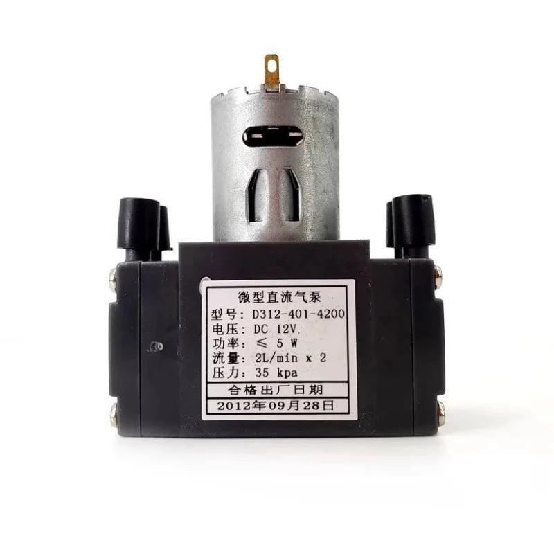 New Miniature Double-head DC Air Pump Vacuum Pump DC12V 385 Motor Negative Pressure Pump 5W Pomp