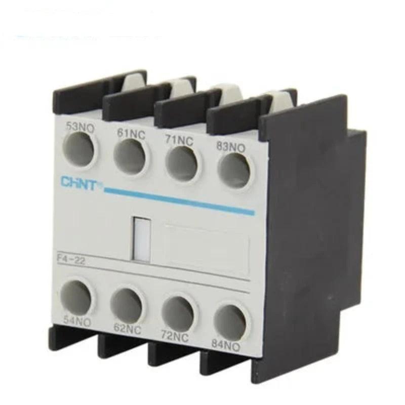 Original F4 CHINT AC contactor auxiliary contact blocks F4-02 F4-22 F4-11 F4-13 matching contactor CJX2 2N/O+2N/C F4-20