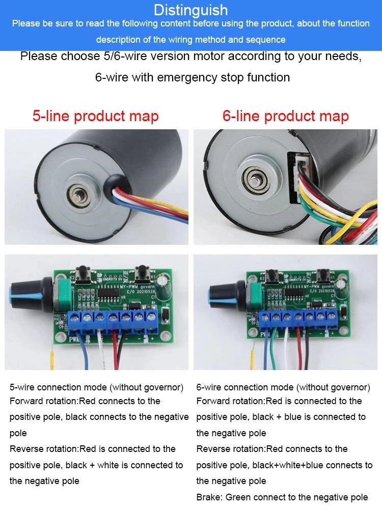 Planetary Reducer Motor DC 12V 24V Brushless High Torque 100KG Speed 11rpm To 1540rpm Metal Gear BLDC Motor Low Noise Electric