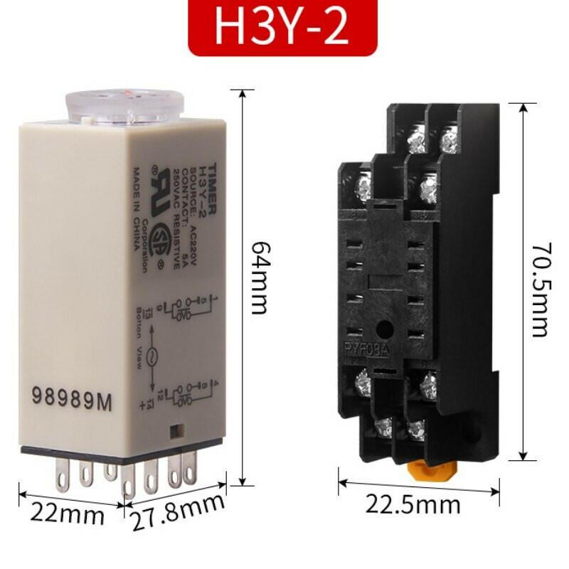 Power on Delay Time Relay H3Y-4  H3Y-2 DC12V24vAC220v.