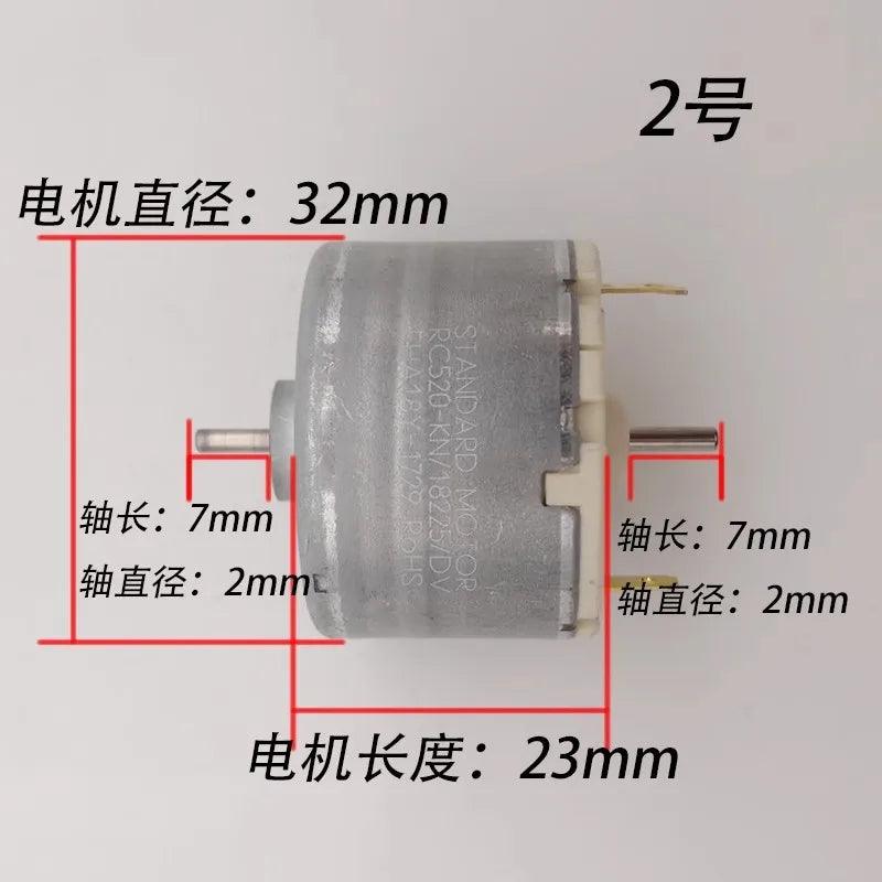 47572280049857RC 520-18225 Double Head Shaft of Sweeping Robot Micro Mini DC Motor