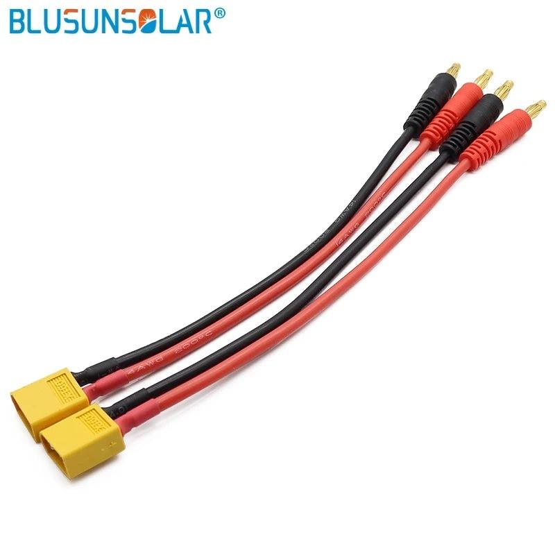 Battery Balance Charge Cable,RC XT60 XT90 Lipo Battery Balance Charge Cable XT90 To 4.0 Banana Plug Charge Lead 15cm 14AWG for RC Helicopter