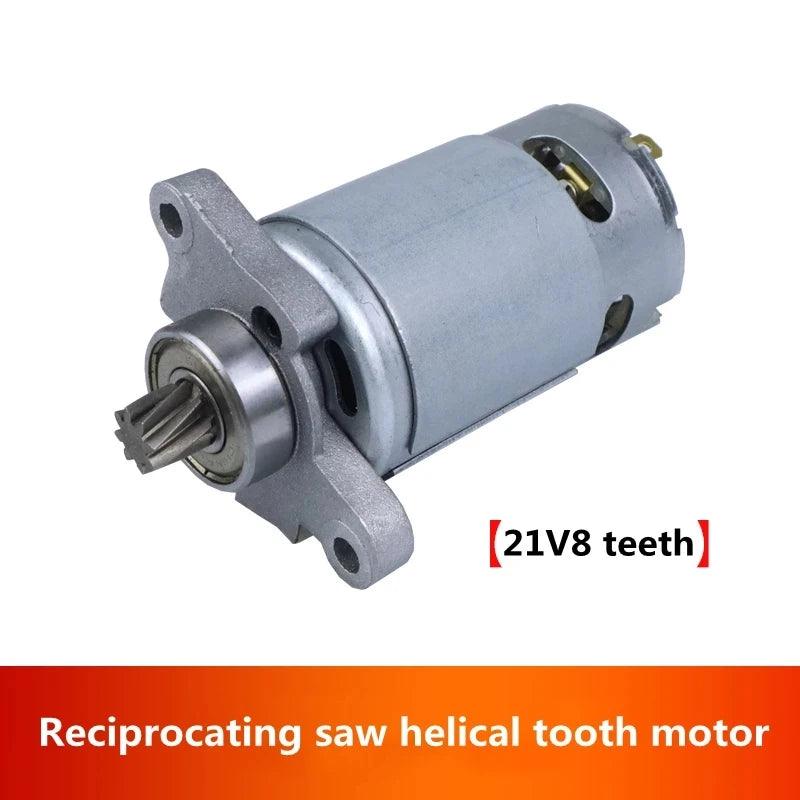 Rechargeable Reciprocating Saw Motor 550 DC Motor 21V 8 Teeth Handheld Cutting Lithium Electric Saw Motor DC Moter