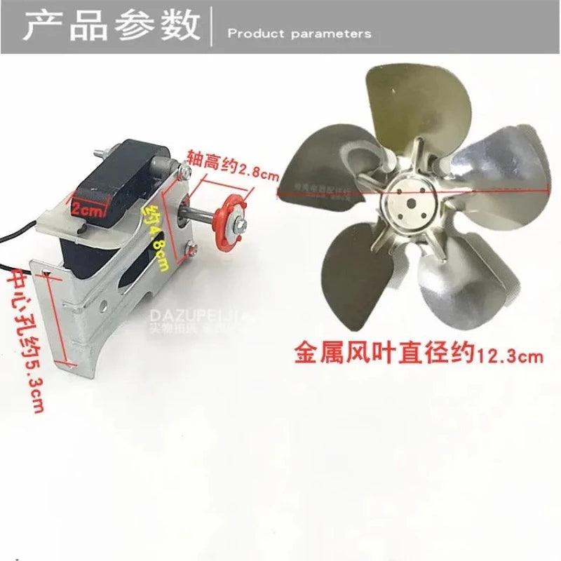 Refrigerator Freezer Fan Cooling Fan Motor 27W 220V 240V AC Pole Fixing Foot with Blades HLS61-20D