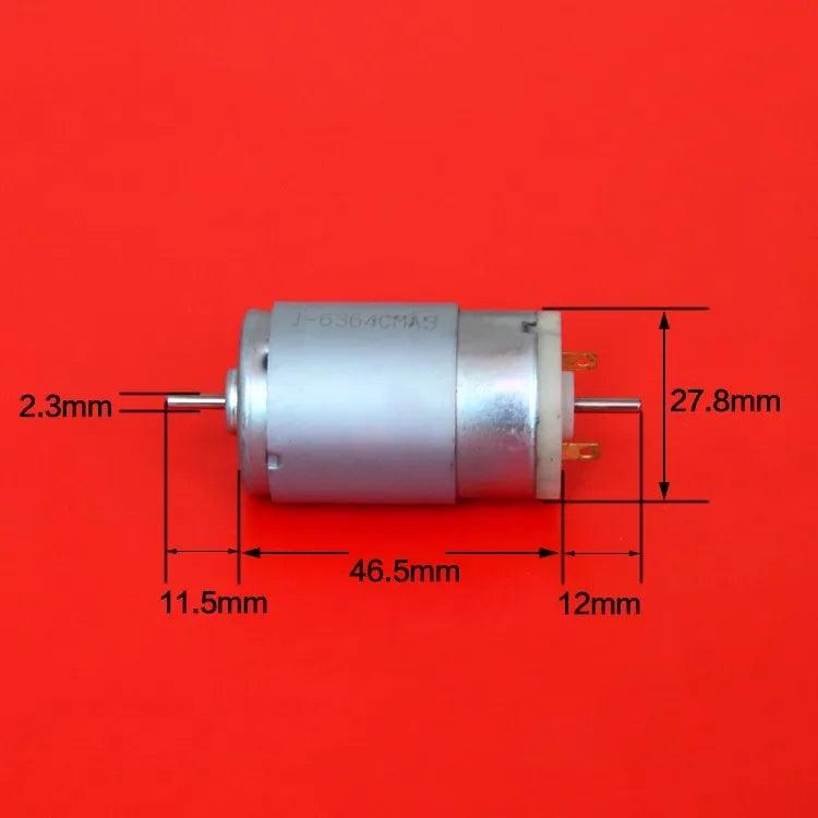 RS395 High-speed Motor With Dual Output Shaft Motor, Self-made Small Hand Electric Drill, High Torque Robot Toy Car DC 6V 12V