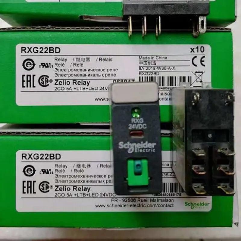 Schneider- Standard Cover Power Relay DPDT| RXG22RD  RXG22JD - electrical center b2c