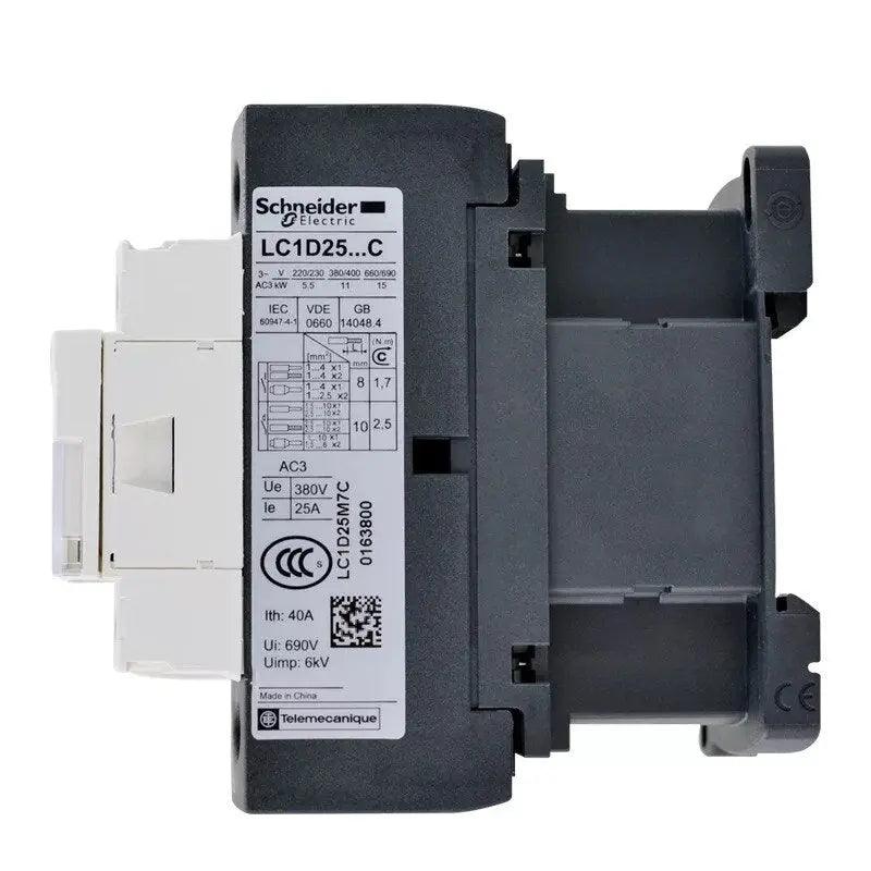 Schneider- TeSys D 3-pole Contactors-Motor Control | LC1D25*7C   AC24V-380V optional - electrical center b2c